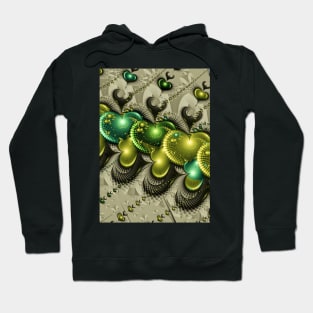 Triple Hearts Fractal Pattern Hoodie